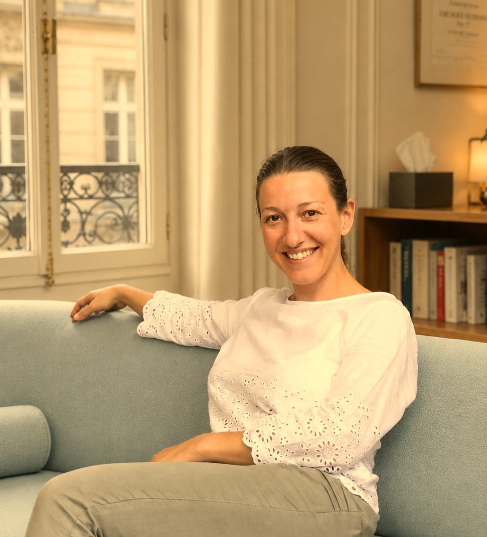 Marie Nussbaum, dans son cabinet